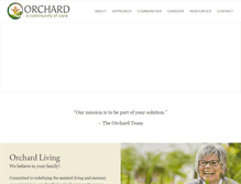 Tablet Screenshot of orchardseniorliving.com
